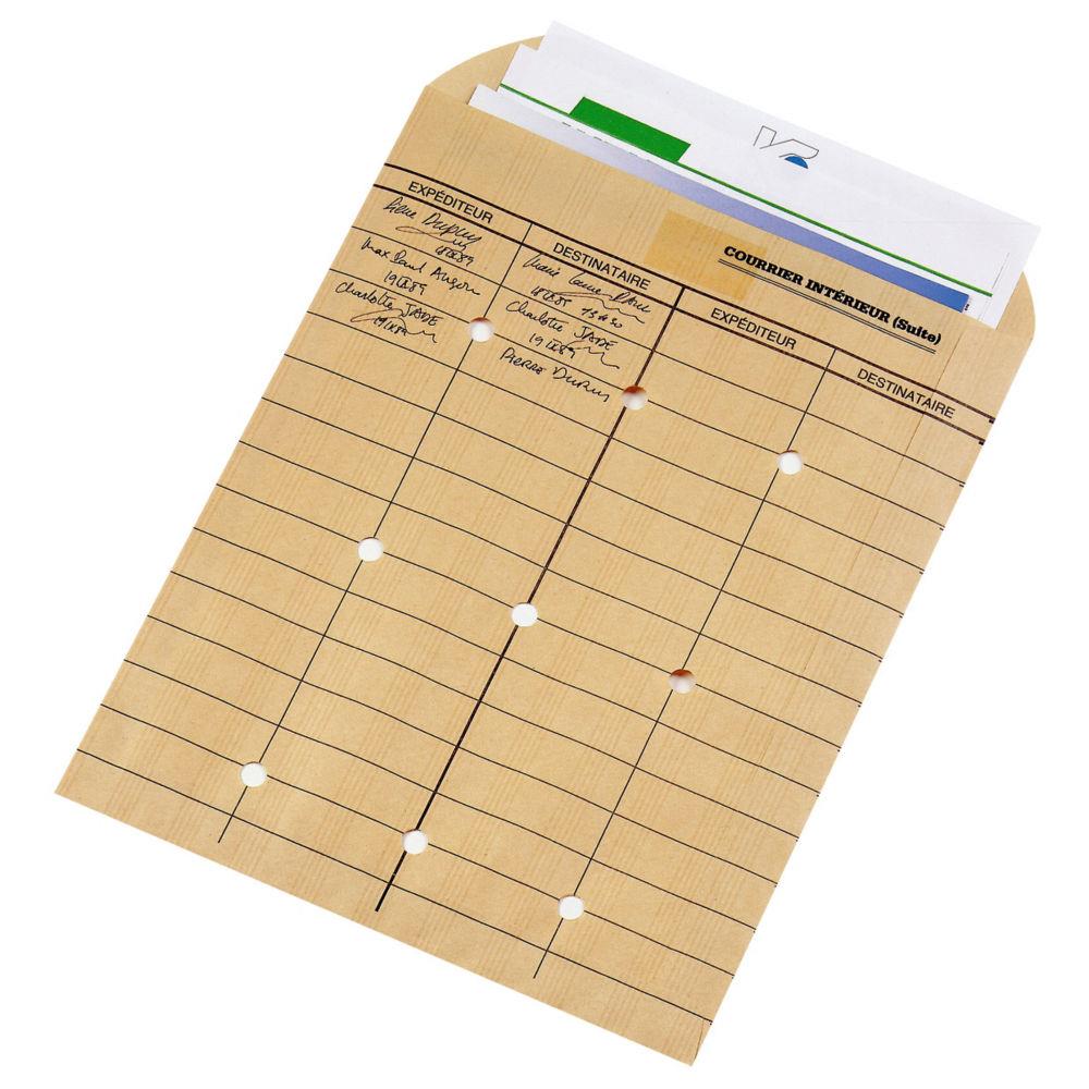 Bote de 250 pochettes courrier interne La Couronne - autoadhsif - format 260x330
