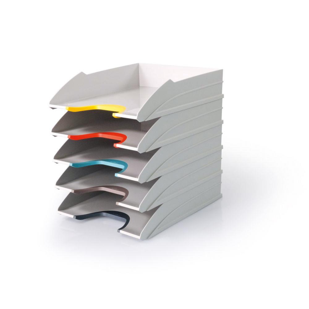Set de 5 corbeilles  courrier Durable Varicolor - Gris clair