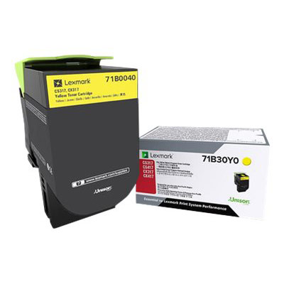 Cartouches de toner - Lexmark 71b0040 cartouche de toner 1 pice(s) original jaune