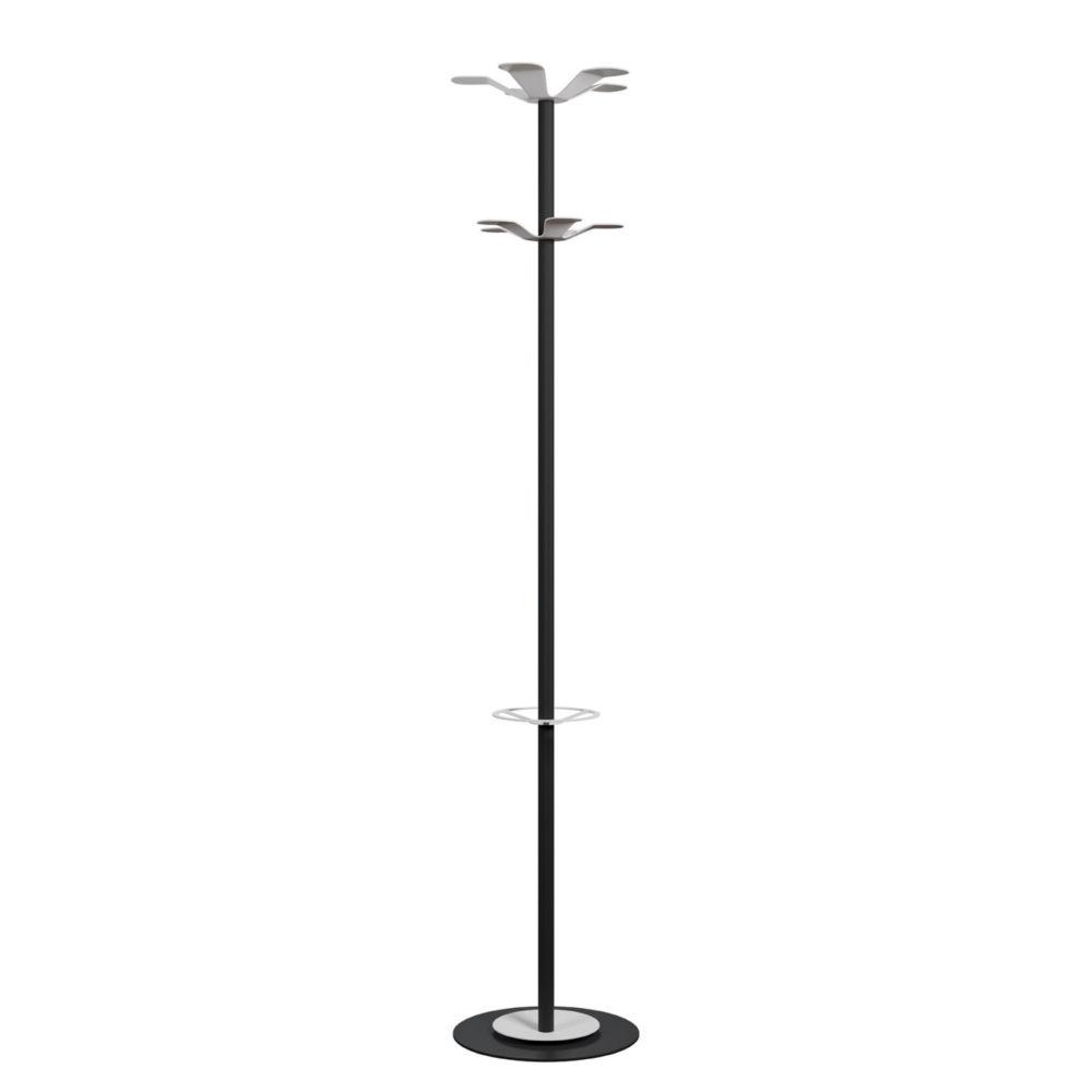 Portemanteau Paperflow Marise - 10 patres avec porte-parapluie - Noir / Blanc