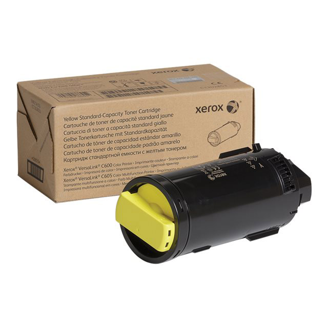 Cartouches de toner - Xerox cartouche de toner jaune de capacit standard imprimante couleur  versalink c600?/?multifonctions  versalink c605 (6000 pages) - 106r03898
