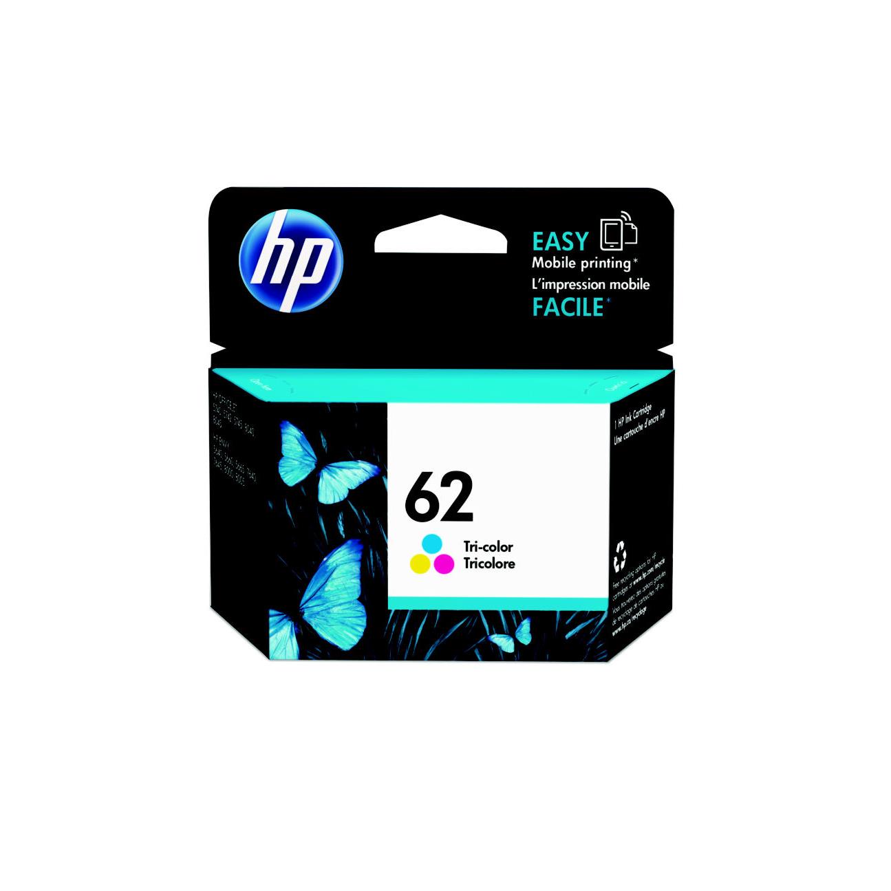 Cartouches pour imprimantes - Hp 62 cartouche d'encre trois couleurs authentique