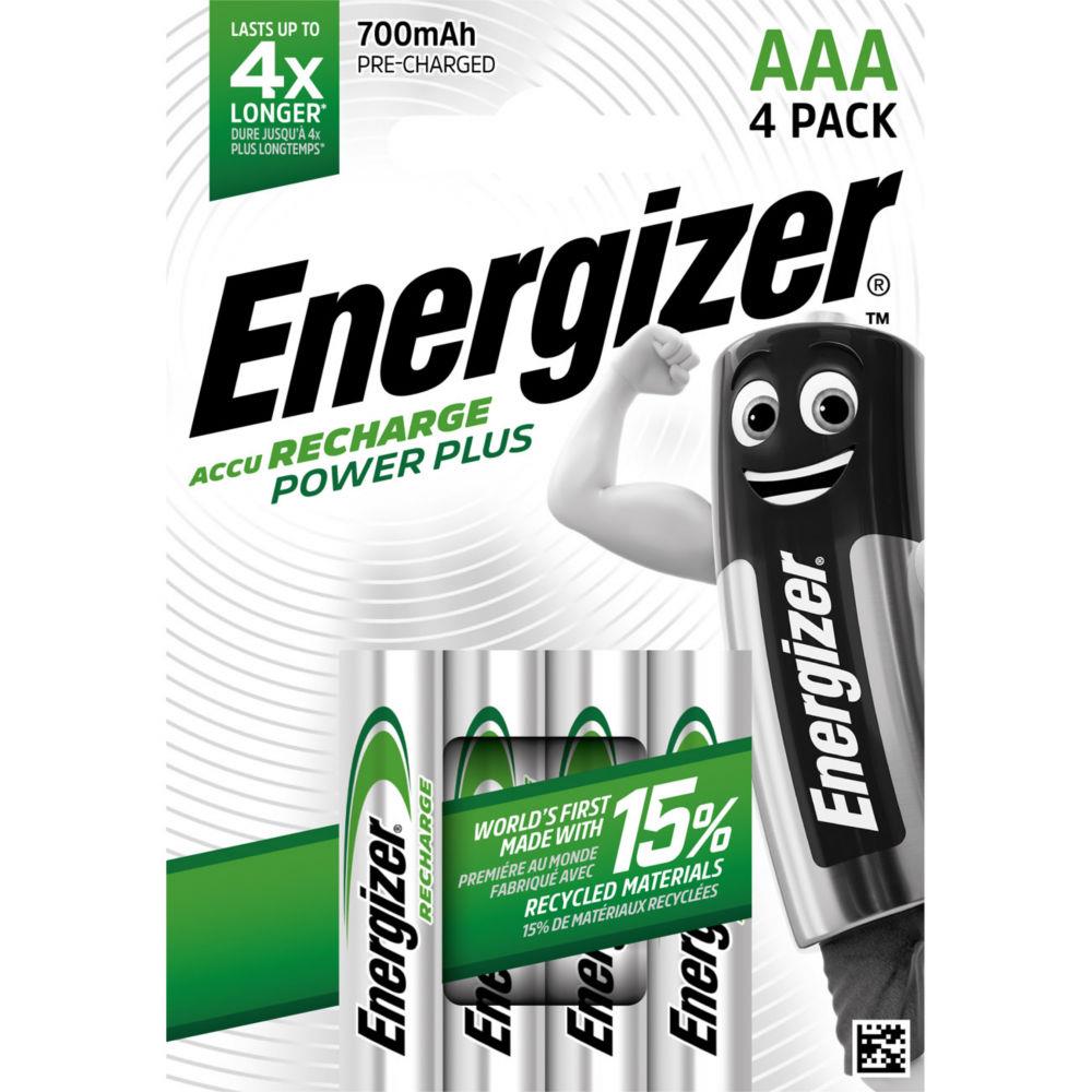 Pile Energizer AAA HR03 Power plus - recheargeable - 700 mAh - blister de 4 piles