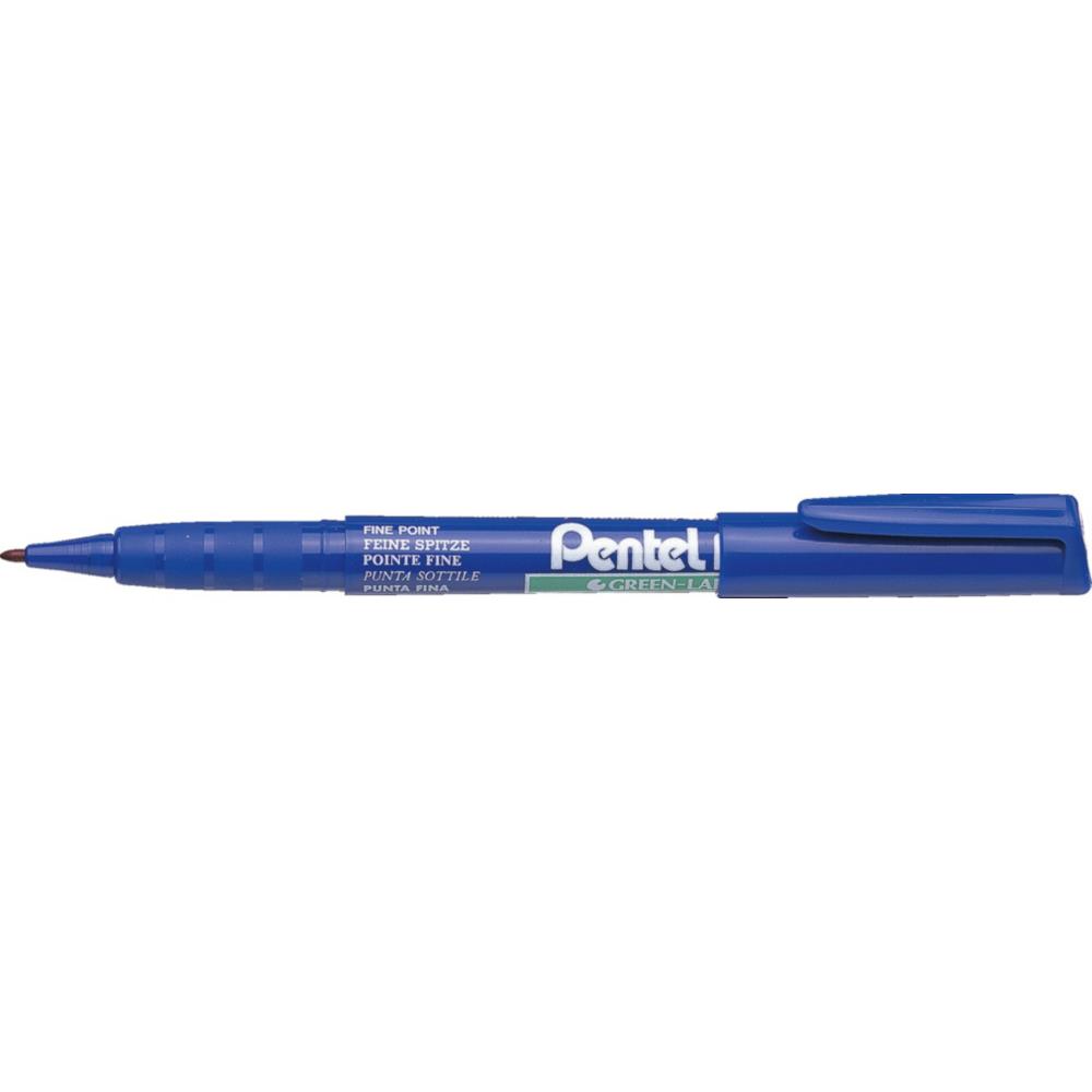 Marqueur permanent Pentel Green Label NMS50 - pointe fine 2 mm - bleu