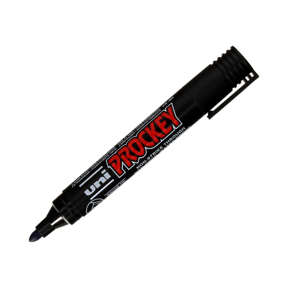 Marqueur permanent Uniball Prockey - pointe ogive - corps plastique - noir