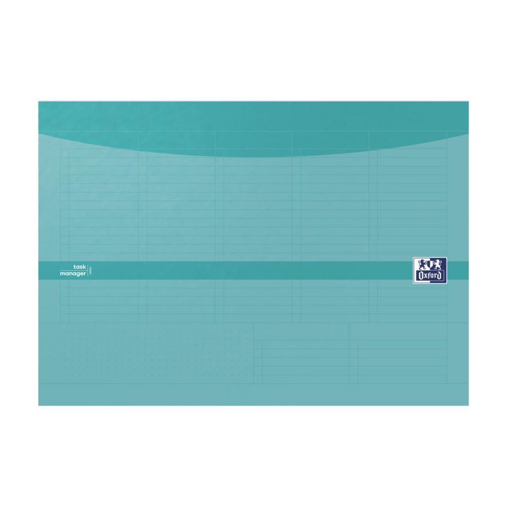 Bloc planning Oxford semainier Task Manager A4 - 21 x 29,7 cm - 60 pages - 80-90 g - Couleur Aqua