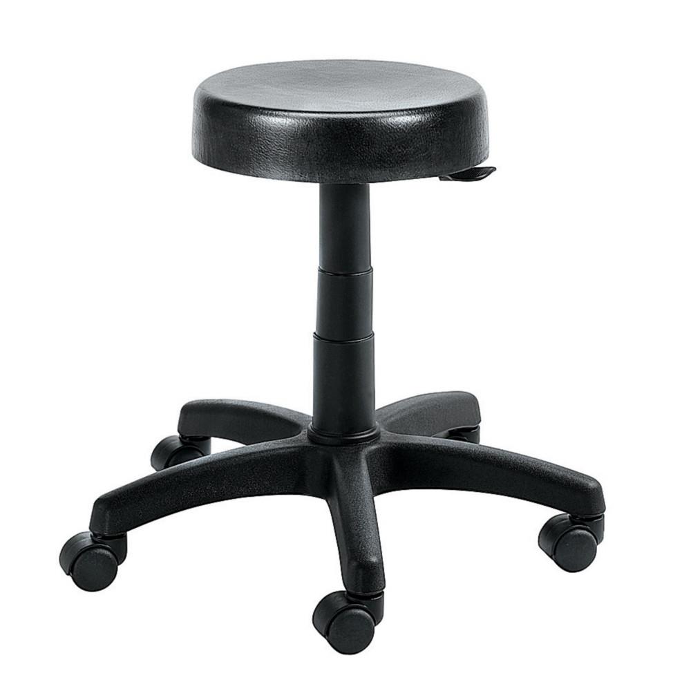 Tabouret bas standard en nylon - tapiss - noir - 43-55 cm de hauteur
