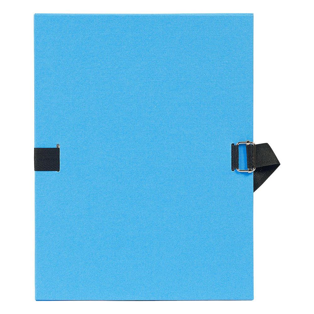 Chemise  dos extensible avec sangle - format 24 x 32 - qualit toile - Coloris Bleu clair