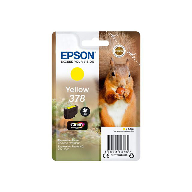 Cartouches pour imprimantes - Epson squirrel singlepack yellow 378 claria photo hd ink