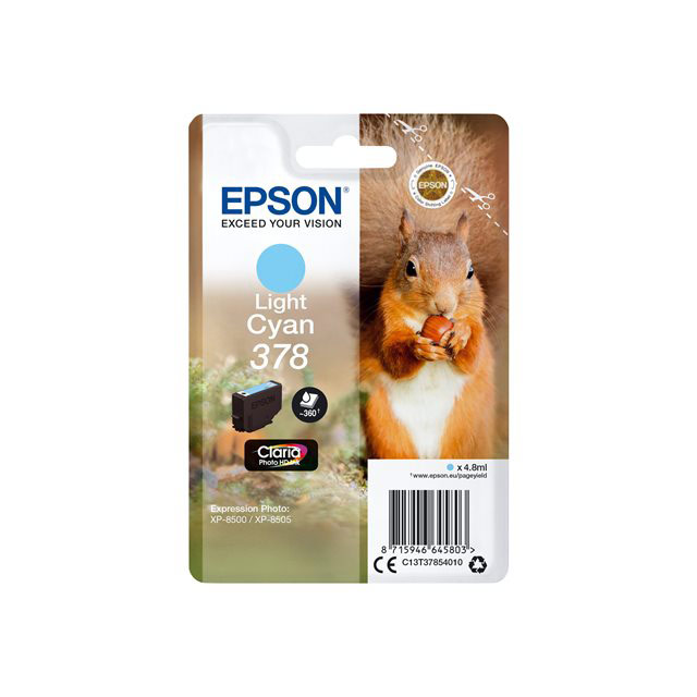 Cartouches pour imprimantes - Epson squirrel singlepack light cyan 378 claria photo hd ink
