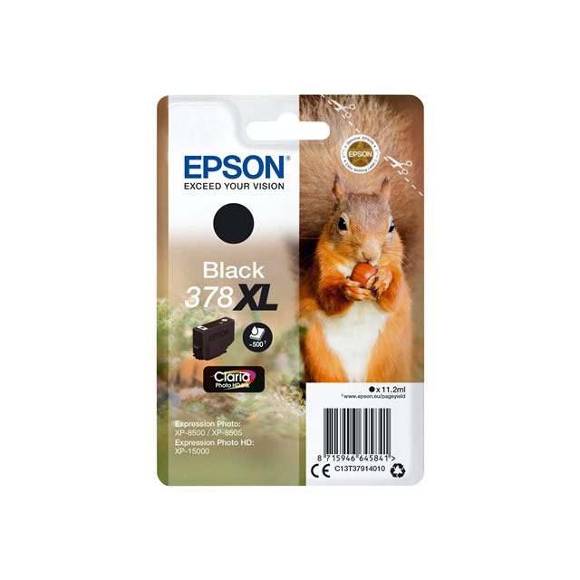 Cartouches pour imprimantes - Epson squirrel singlepack black 378xl claria photo hd ink