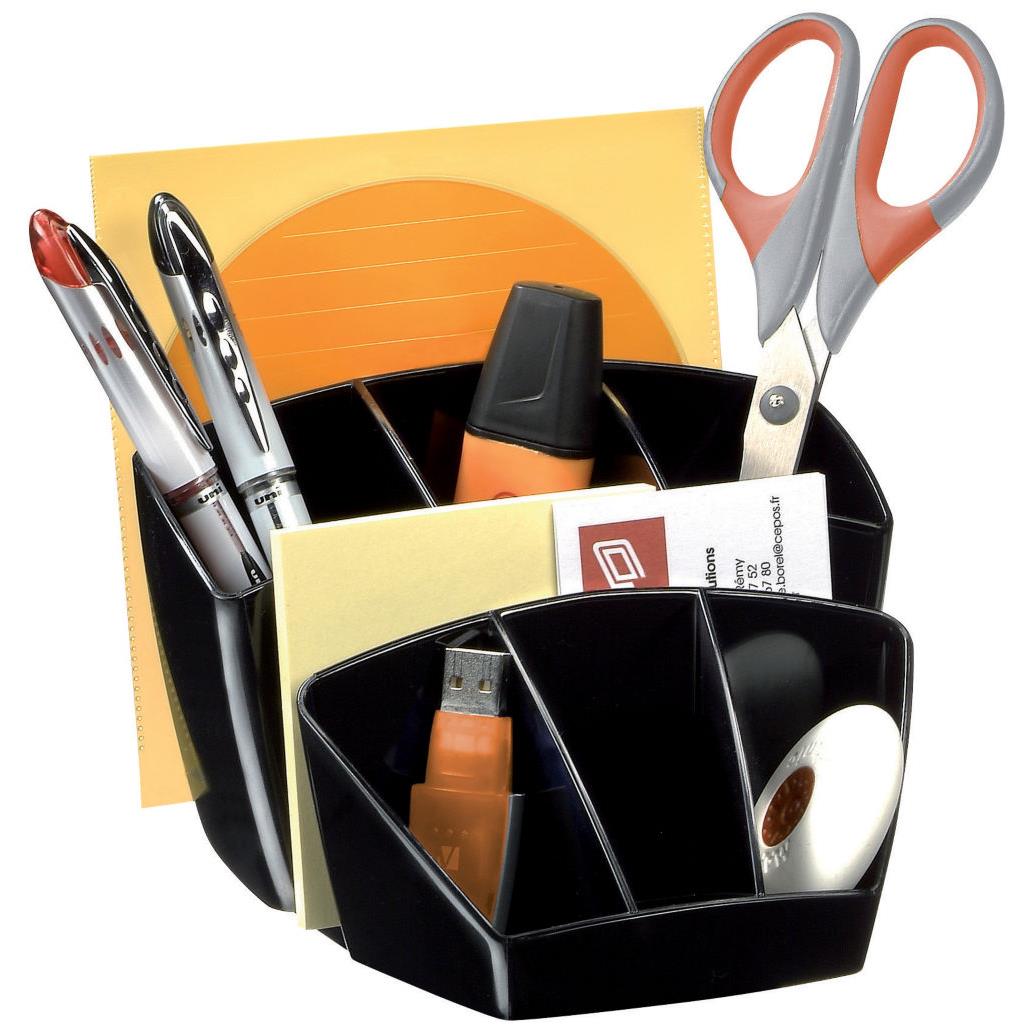 Pot  crayons 8 compartiments Cep Confort - noir