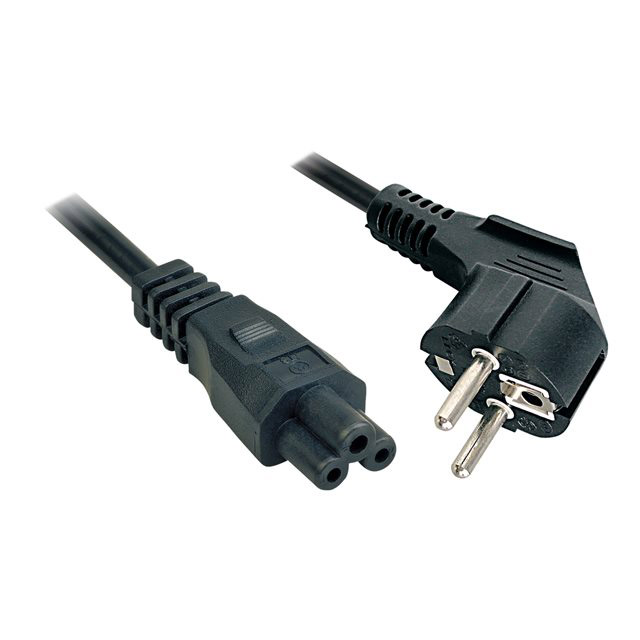 Lindy 2m, cee 7/7 - iec 320 c5 noir cee7/7 coupleur c5