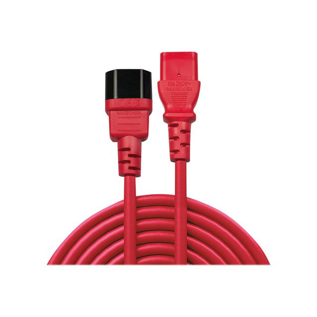 Lindy 30478 cble lectrique rouge 2 m coupleur c14 coupleur c13