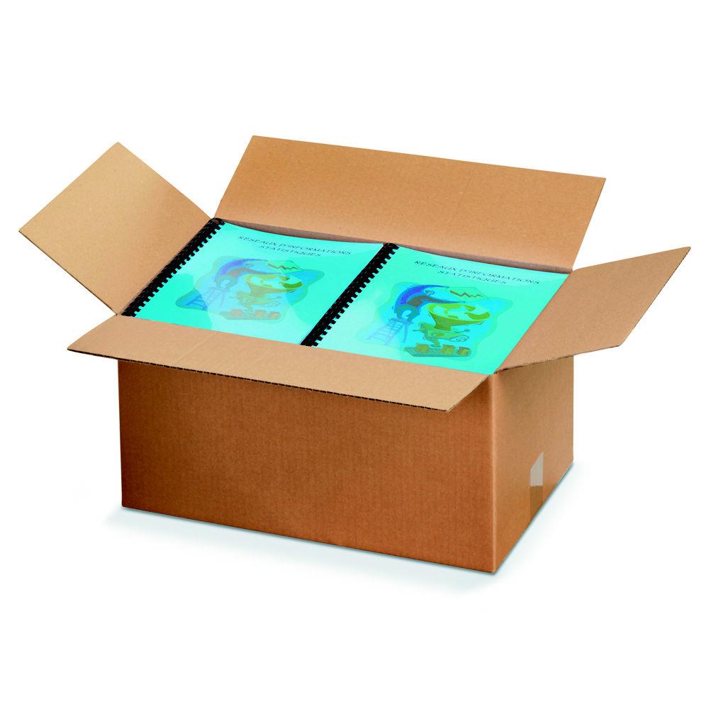 Caisse amricaine RAJA carton simple cannelure - L.int. 35 x l.22 x h.20 cm - Kraft brun - Lot de 25