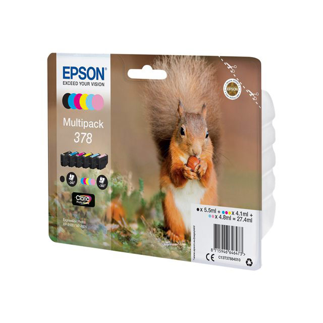 Cartouches pour imprimantes - Epson squirrel multipack 6-colours 378 claria photo hd ink