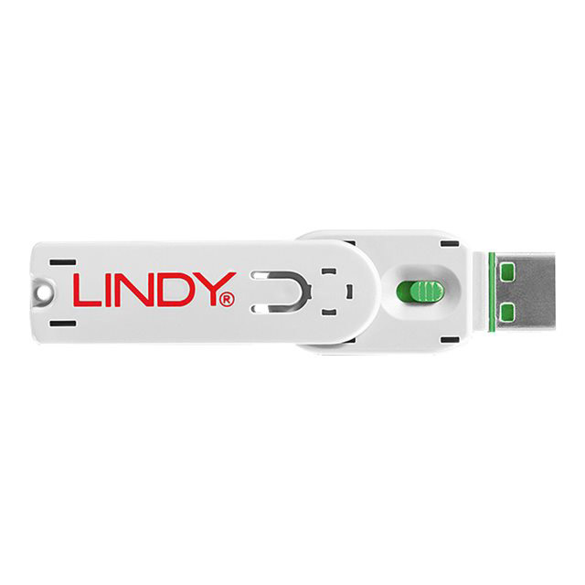 Bloqueur de port + cl - Lindy 40451 bloqueur de port bloqueur de port + cl usb type-a vert acrylonitrile-butadine-styrne (abs) 5 pice(s)