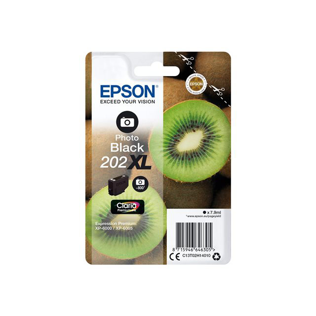 Cartouches pour imprimantes - Epson kiwi singlepack photo black 202xl claria premium ink