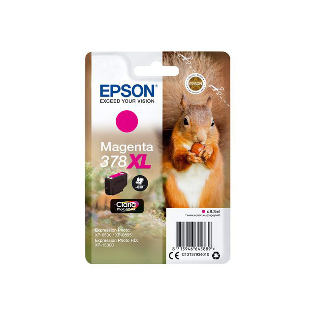 Cartouches pour imprimantes - Epson squirrel singlepack magenta 378xl claria photo hd ink
