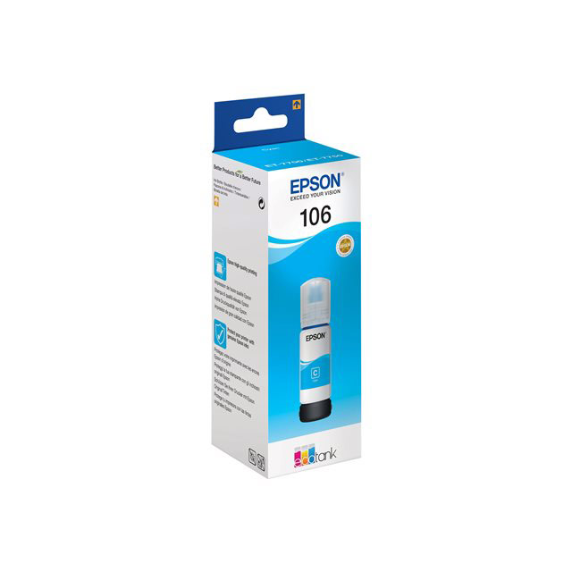 Cartouches pour imprimantes - Epson 106 ecotank cyan ink bottle