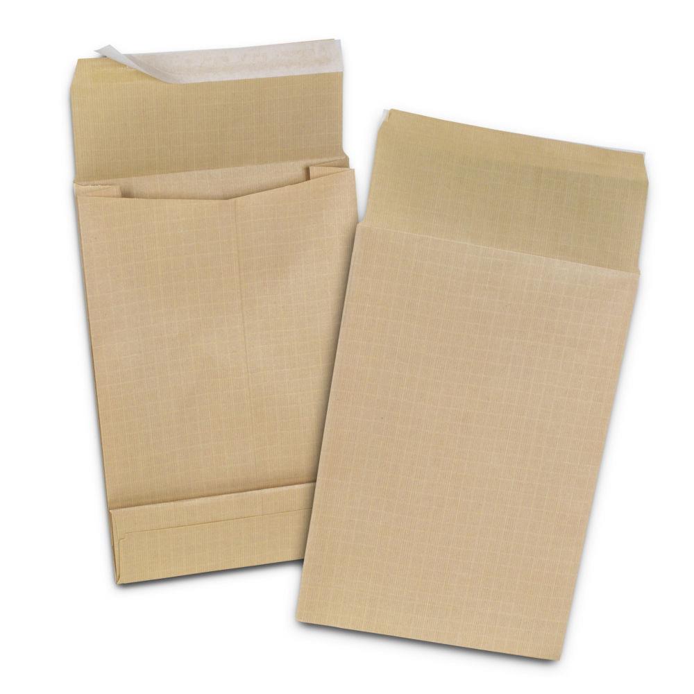 Pochette  soufflet 9 cm - 120 g/m - 280 x 410 mm sans fentre - bande auto-adhsive - kraft blond arm