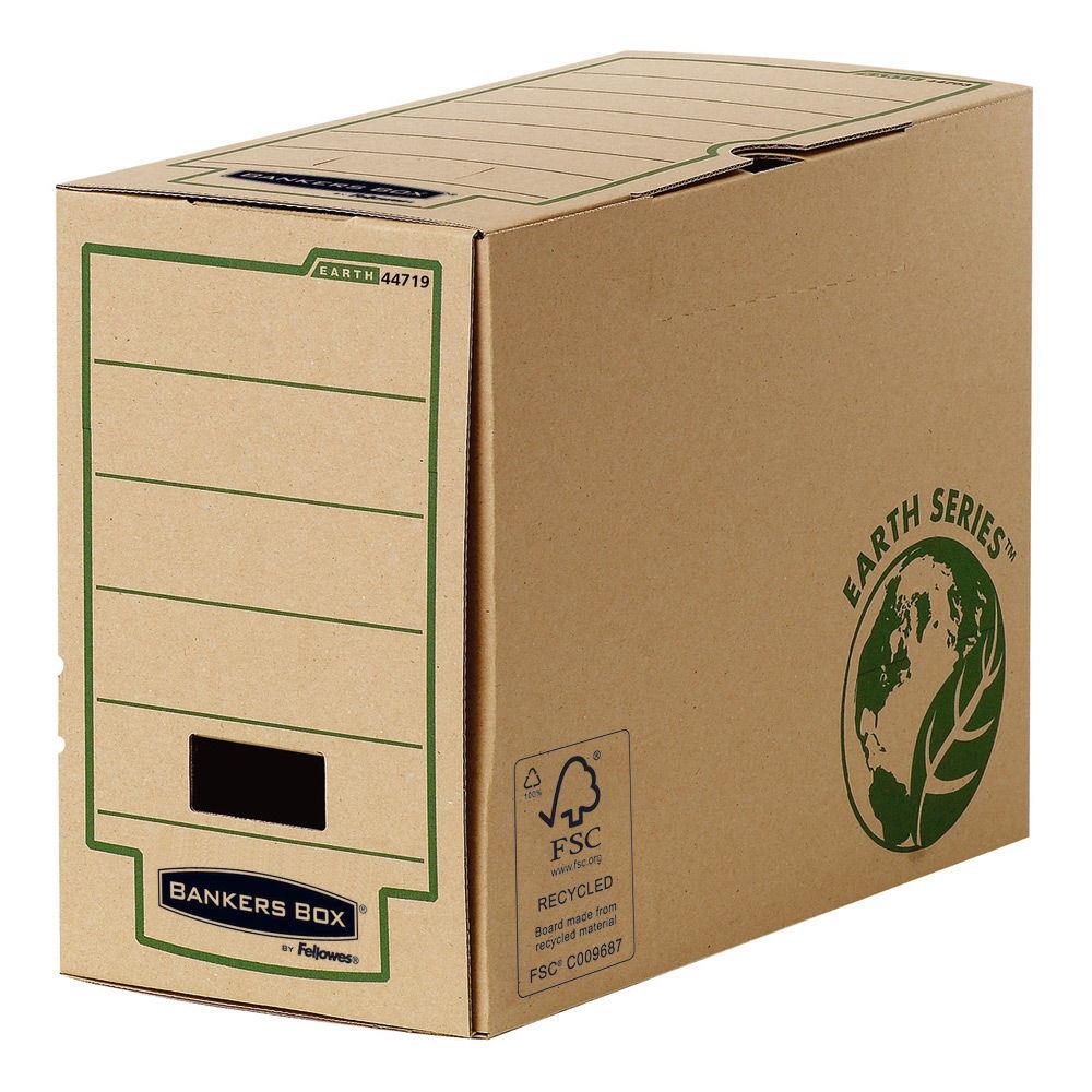 Bote archives Bankers Box Earth Series - carton dos 20 cm - pour format A4 -210 x 297 mm, H. 255 mm x l. 205 mm x P. 319 mm - Kraft naturel - 100% recycl certifi FSC - Lot de 20