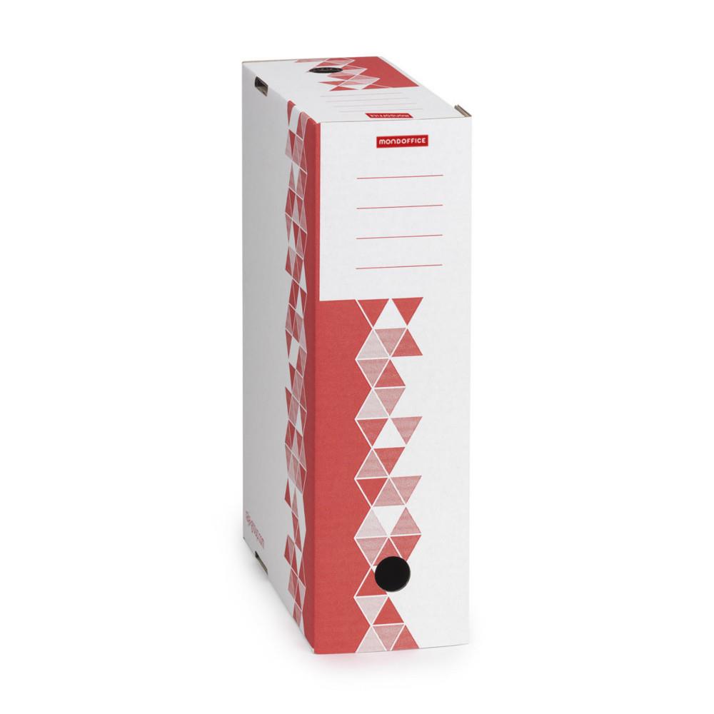 Bo�te archives Mondoffice Premium - Dos 10 cm - Rouge - Lot de 10