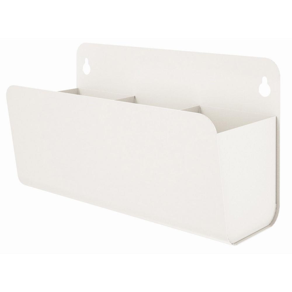 Jardinire 3 bacs pour panneau cran Solange - Blanc