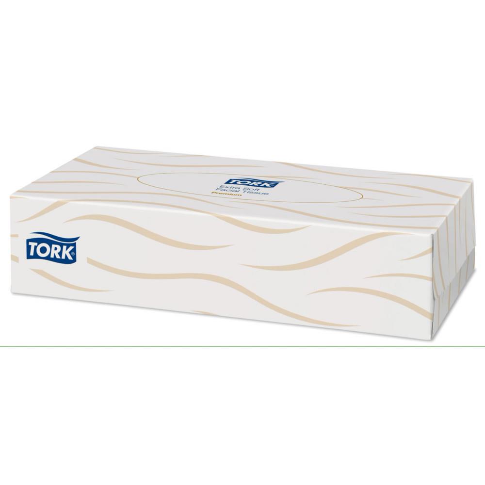 Mouchoirs double Tork �paisseur extra-doux Premium - 140280 - Bo�te de 100