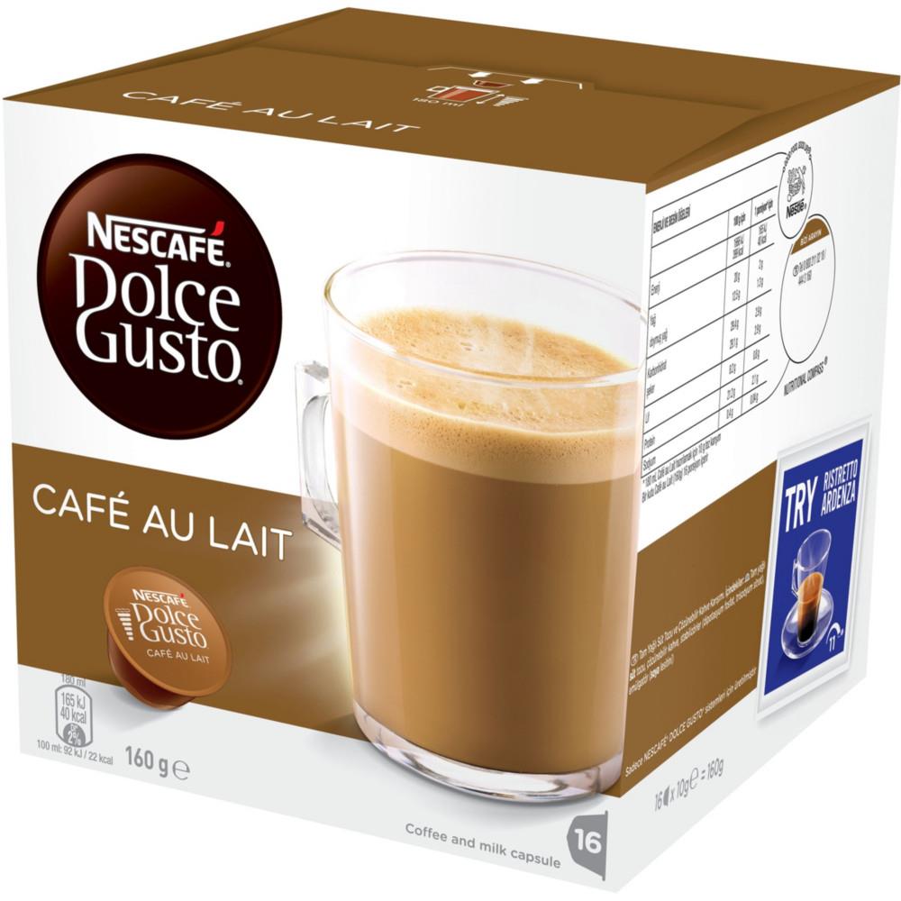 Dolce Gusto boîte de 16 capsules Café au lait paquet 16