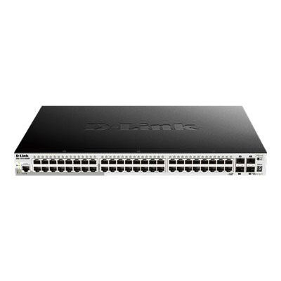 D-Link DGS 1510-52XMP - Commutateur - C3 - intelligent - 48 x 10/100/1000 (PoE+) + 4 x 10 Gigabit SFP+ - Montable sur rack - PoE+ (370 W)