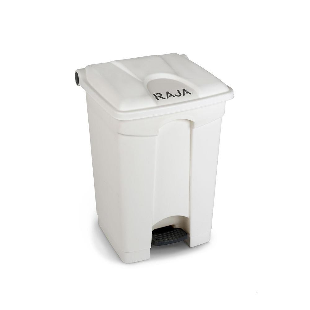 Poubelle  pdale en plastique RAJA - 45L - blanc