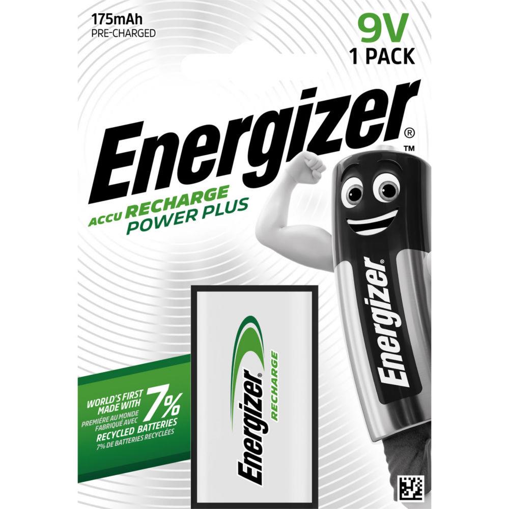 Pile Energizer 6HR61 Power Plus - rechargeable - 175 mAh - 9V - blister de 1 pile