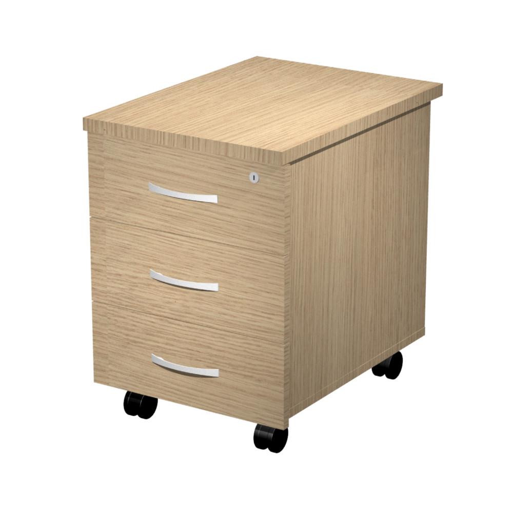 Caisson mobile m�lamin� Cosmos 3 tiroirs - Ch�ne