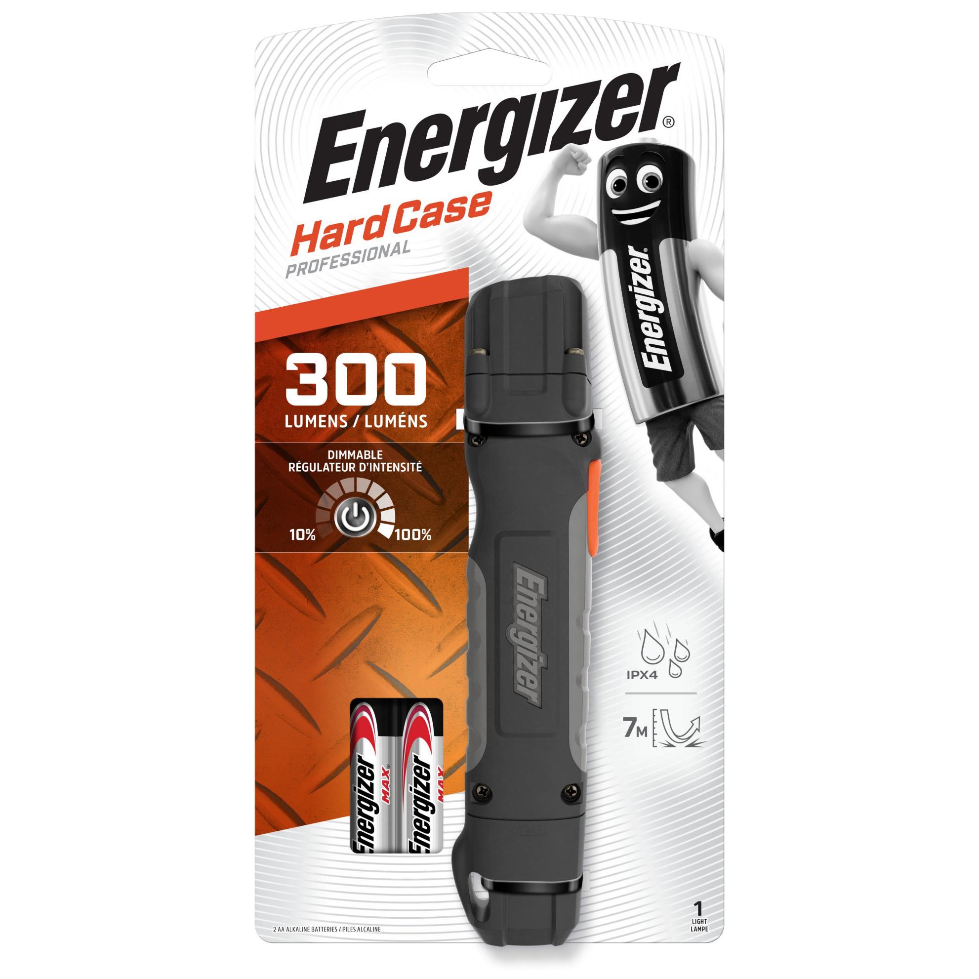 Lampe torche LED Energizer Hard Case Professional 2AA - noir et gris