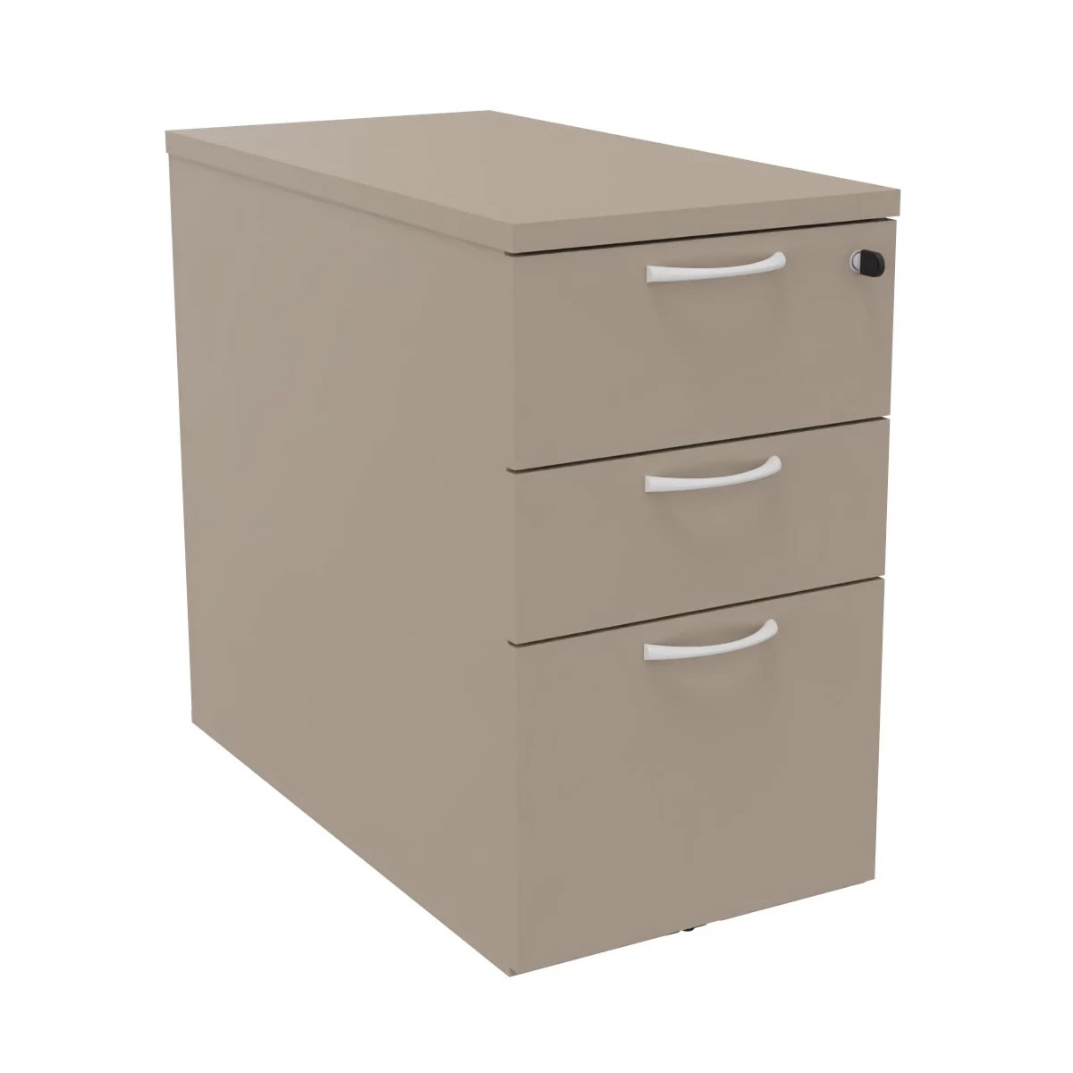 Caisson hauteur bureau m�lamin� NF Environnement H72  x P80 cm - Argile