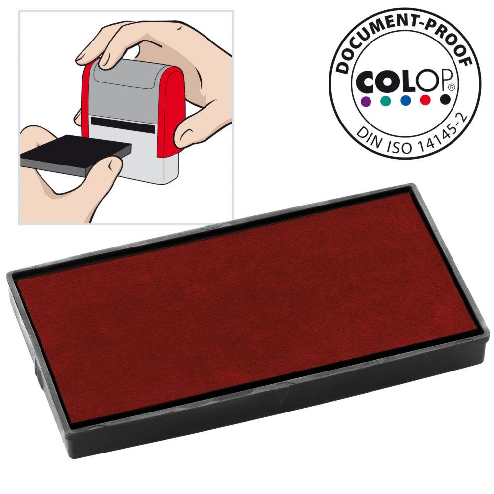 Cassette d'encre pr-encre Colop E/50 pour timbre automatique Printer 50 - rouge - paquet 2 units