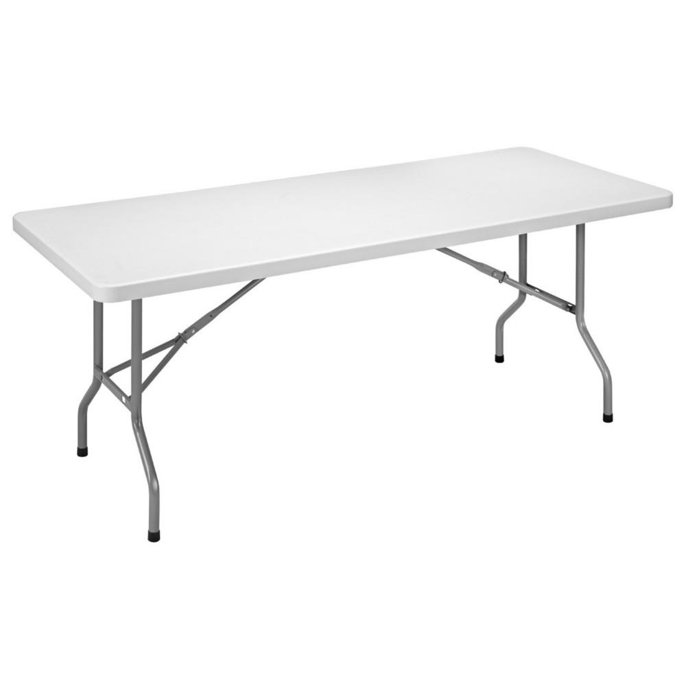 Table pliante poly�thyl�ne rectangle 152 x 76 cm - Gris
