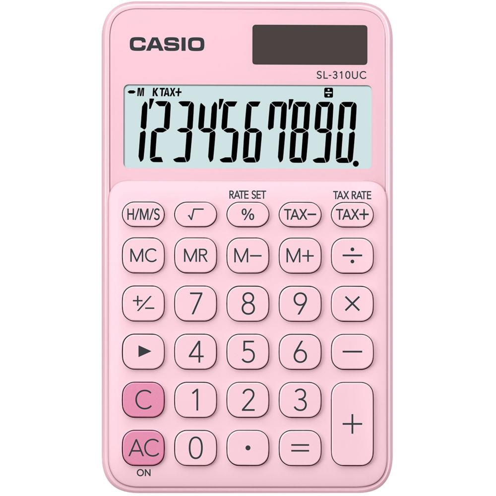 Calculatrice de poche Casio SL-310UC - 10 chiffres - rose clair