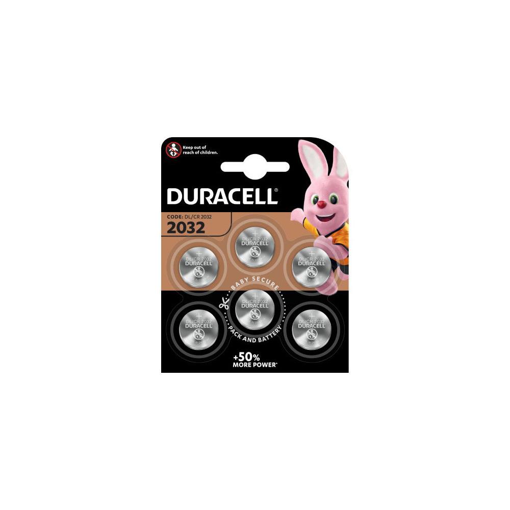 Pile bouton Lithium Duracell CR 2032- lot de 6