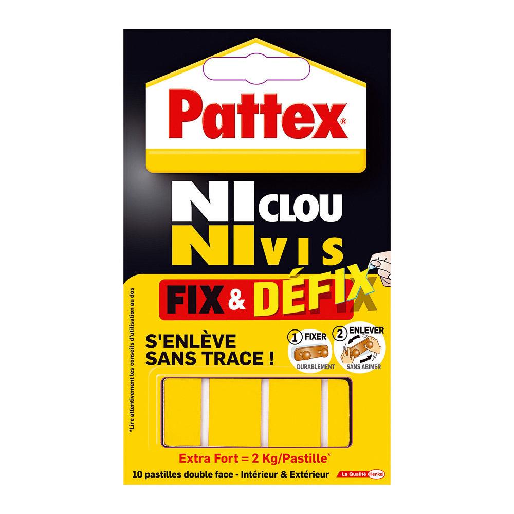 Pastilles adhsives extra-fortes Fix & Defix de Pattex - pochette de 10