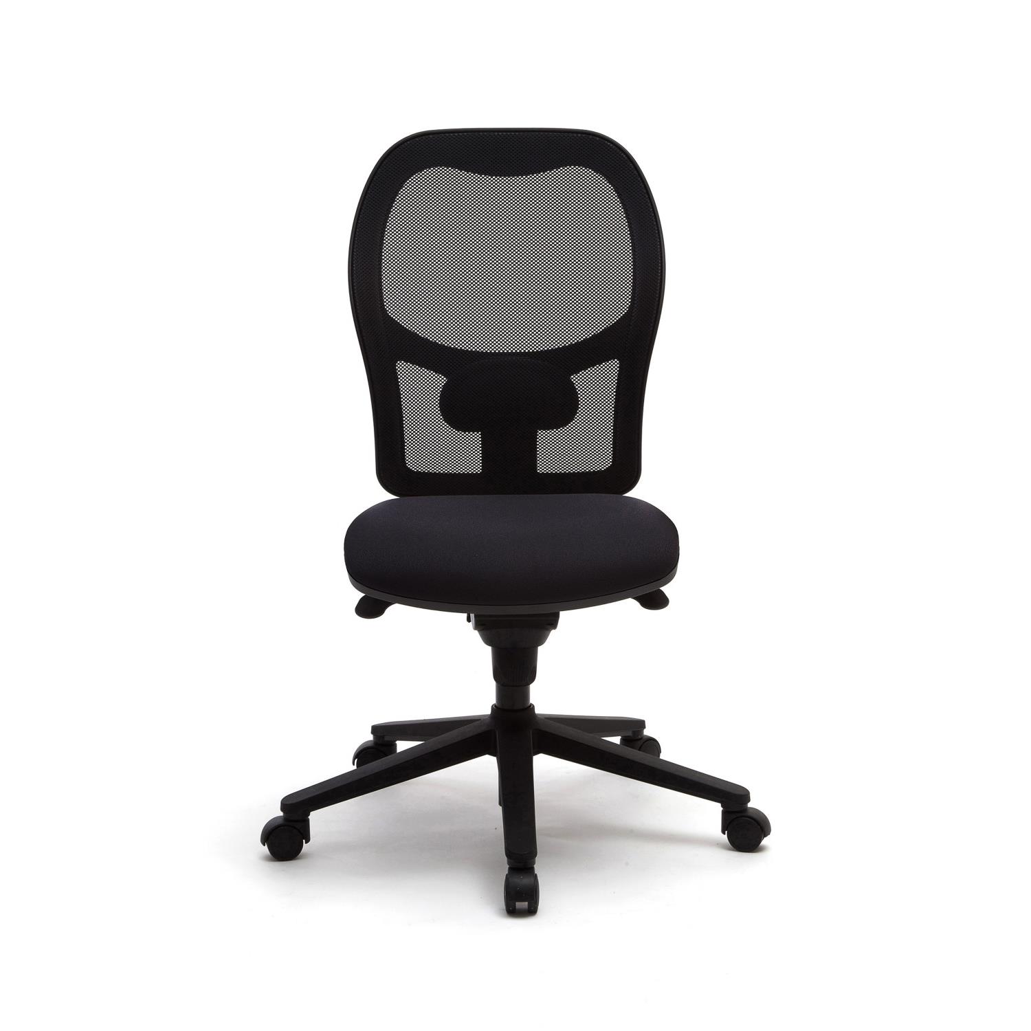 Sige de bureau Dan maille,tissu hauteur ajustable  roulettes - noir
