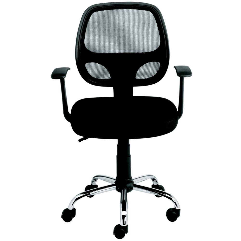 Fauteuil de bureau compact Arian - tissu , maille filet - dossier 46 cm - noir
