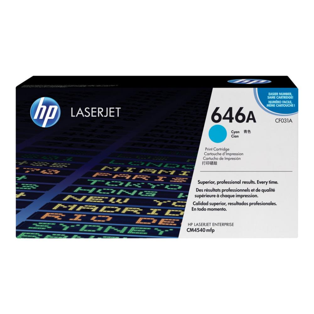 Cartouches de toner - Hp 646a toner laserjet cyan authentique