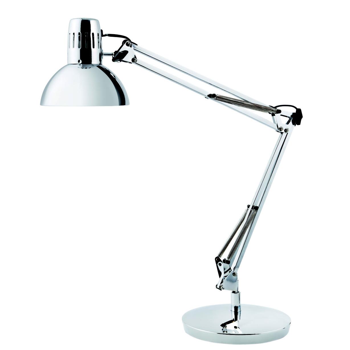 Lampe de bureau architecte LED Alba - tte orientable - finition chrome