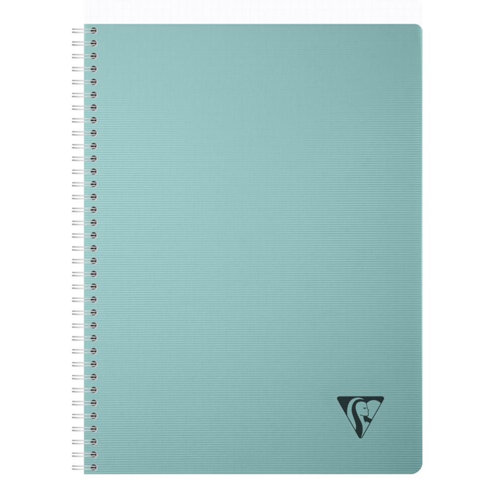 Cahier � spirale Clairefontaine Linicolor A4 21 x 29,7 cm - 90g - Petits carreaux 5x5 - 180 pages - Bleu
