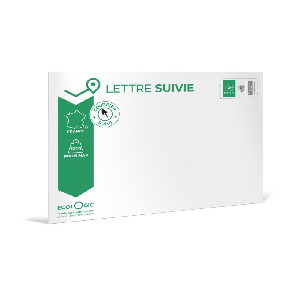 Enveloppes pr�-timbr�es La Poste - lettre suivie format C4 - 229 x 324 mm - 100 g -Soumis � conditions - lot de 10