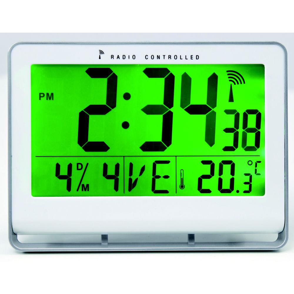 Horloge digitale radio-pilote Alba - Blanc