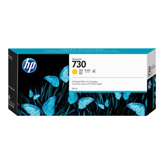Hp cartouche d'encre 730 designjet jaune, 300 ml