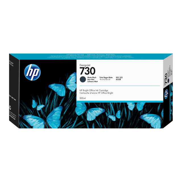 Hp cartouche d'encre 730 designjet noir mat, 300 ml